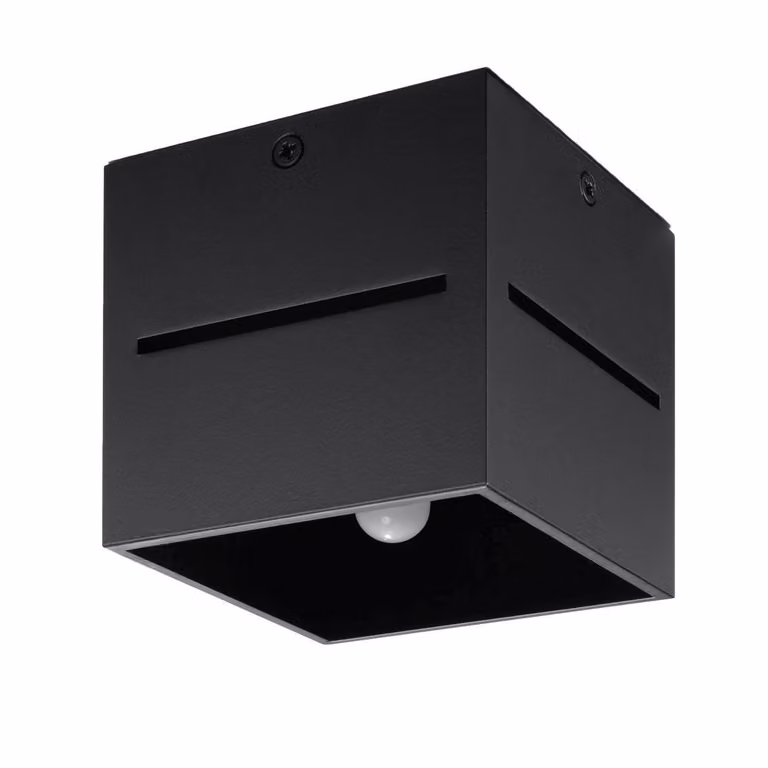 Lampada a soffitto LOBO nero 1xG9 8W alluminio 10x10x10cm Sollux Lighting