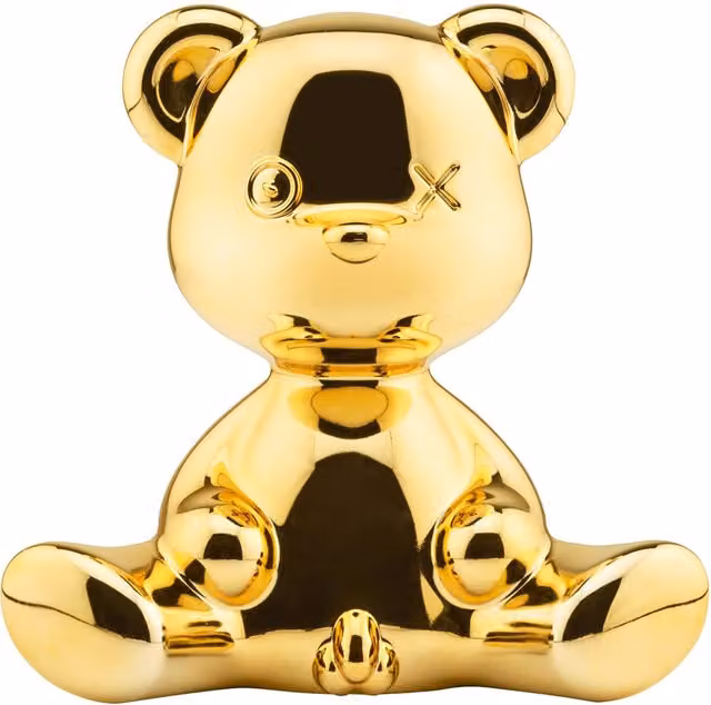 Lampada da tavolo Qeeboo Teddy Boy in metallo color oro/ottone