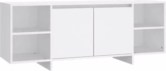 Mobile TV moderno Design In bianco in MDF per soggiorno L: 130 cm, P: 35 cm, H: 50 cm – 1
