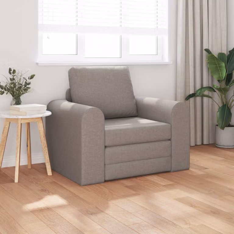 Divano letto Talpa vidaXL in tessuto beige o grigio, L 98 x P 71 x H 83 cm