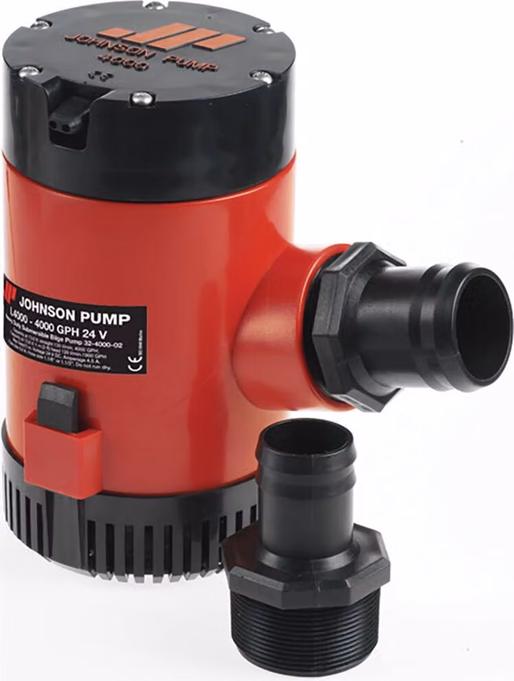 Johnson Pump Pompa di sentina ad alte prestazioni 4000 Gph 24v Rosso, nero Rosso, nero Taglia unica