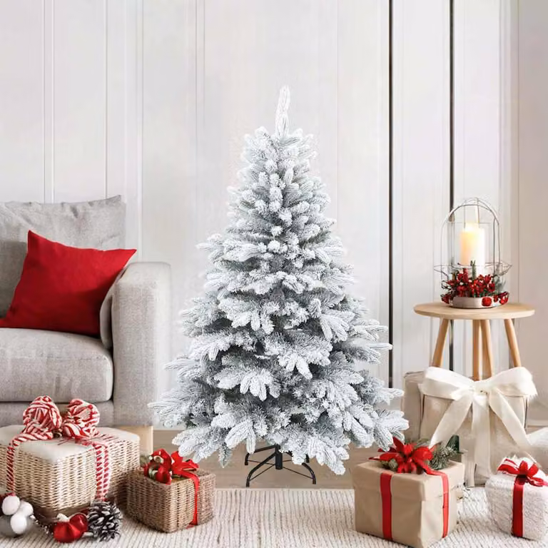 Maison Exclusive - Albero di Natale artificiale con cerniere innevato Bianco 120 cm