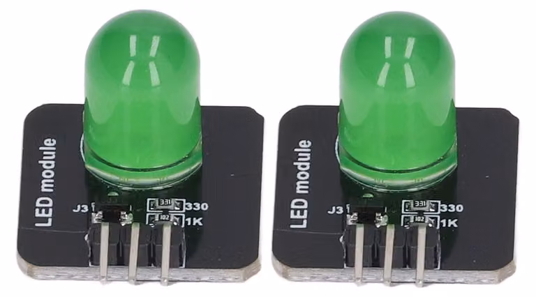 Modulo LED da 10 mm, 3,3V-5V, colore verde, confezione da 10 pezzi, per illuminazione decorativa