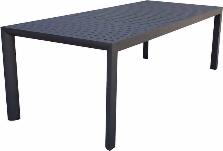 Milani Home - tavolo da giardino allungabile, alluminio, 10 posti, antracite, piano 160/240 x 70 cm