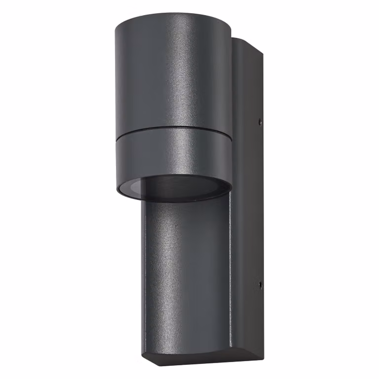 LEDVANCE ENDURA CLASSIC ISIDOR W lampada da esterno, applique, attacco GU10, grigio scuro, alluminio, installazione rapida e semplice, diffusore smerigliato, classe di protezione IP65, uso esterno