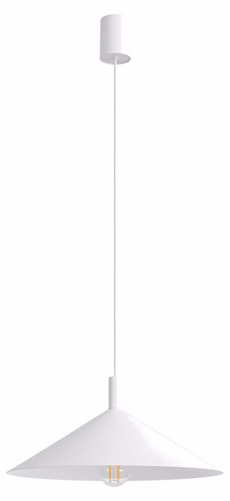 Lampada a sospensione NOX 40 bianca 1xE27 15W in acciaio 135x40x40 cm Sollux Lighting