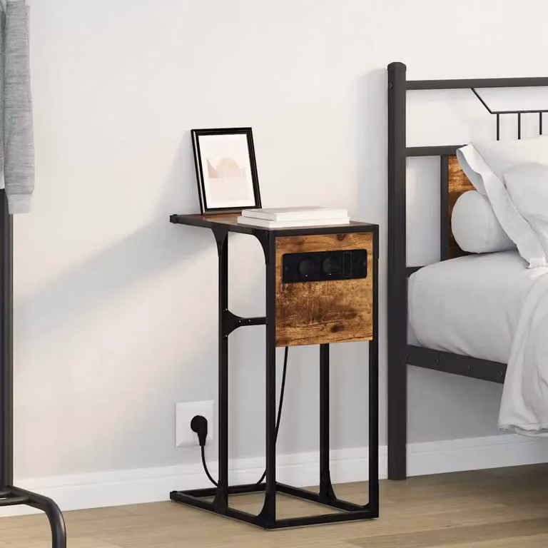 Armadio da notte vidaXL in stile rustico color marrone, L: 41,5 cm, P: 26 cm, H: 60,5 cm