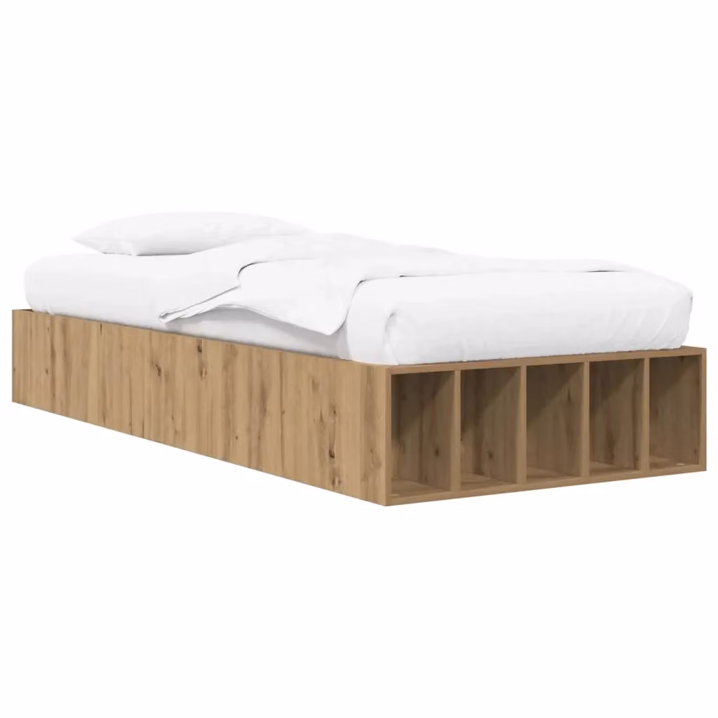 Letto con contenitore vidaXL in legno Rovere marrone L: 200 cm, P: 80 cm, H: 30 cm – 2