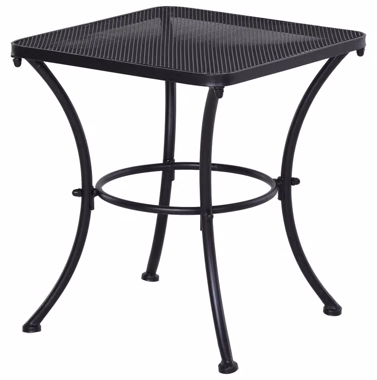 Tavolino da Giardino 45x45x50 cm in Acciaio Nero