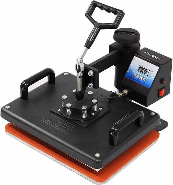 Presse a Caldo 5in1 PixMax per Sublimazione su Magliette, Tazze, Cappellini e Piatti, Colore Nero
