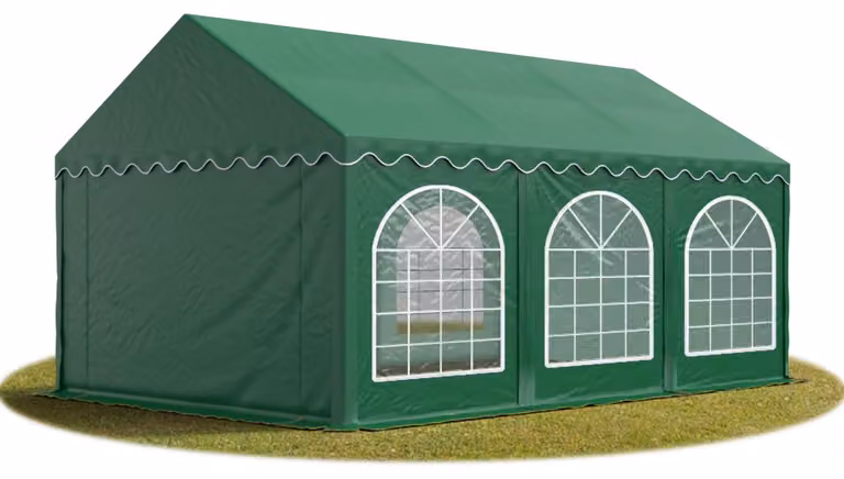 TOOLPORT 4x6 mTendone per feste PREMIUM PVC verde scuro 100% impermeabile Tendone da esterno Tenda party