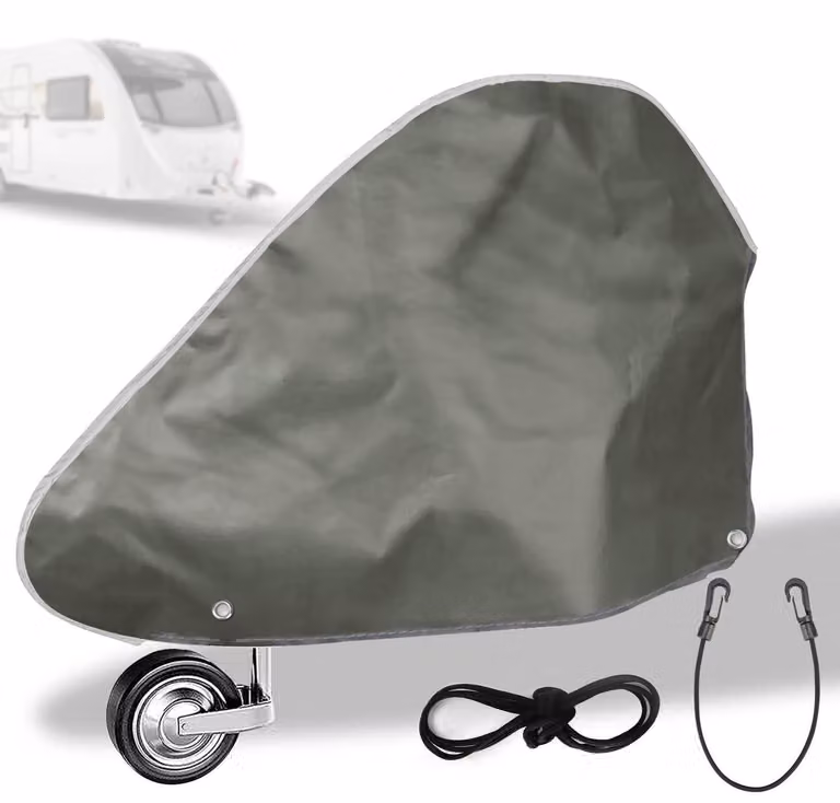 Copertura per timone di caravan, colore grigio, 130x75 cm, impermeabile, con gancio a corda, taglia XXXL