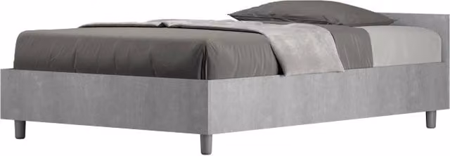 Letto 1 piazza e mezza 120x190 cm Nuamo - Contenitore,Grigio
