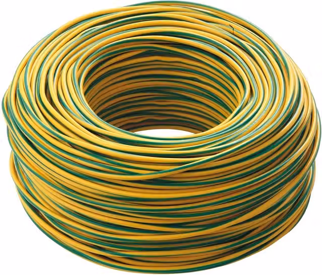 Cavo unipolare flessibile antifiamma AZIMUTHBRICO 1x6 mmq, 100 metri, Giallo-Verde
