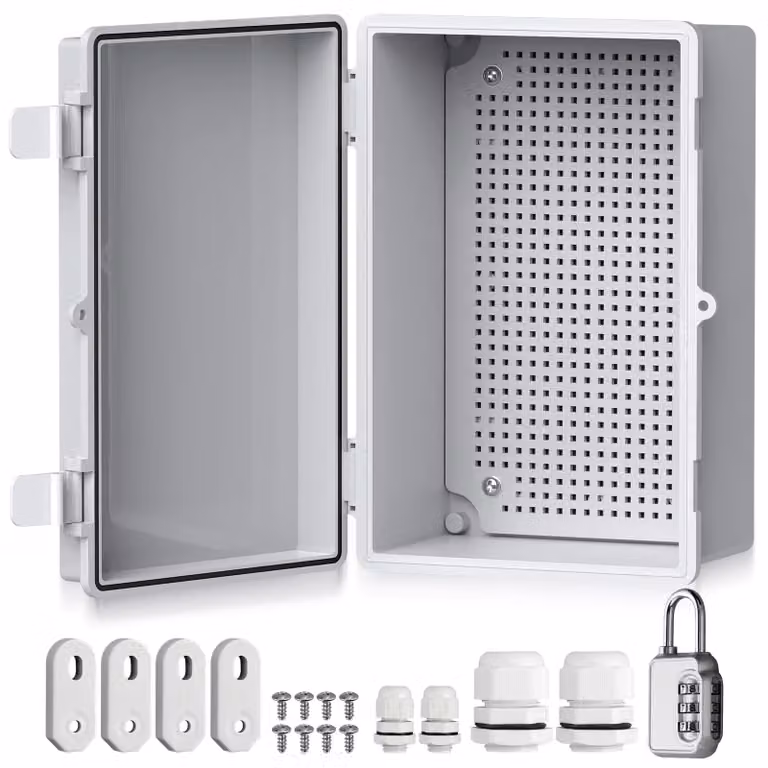 Armadio di distribuzione impermeabile, grado di protezione IP67, scatola di connessione, impermeabile, realizzato in plastica ABS
