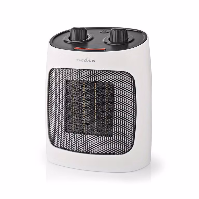 Termoventilatore in Vetroceramica, 2 regolazioni di calore, regolazione del freddo, L 20 cm
