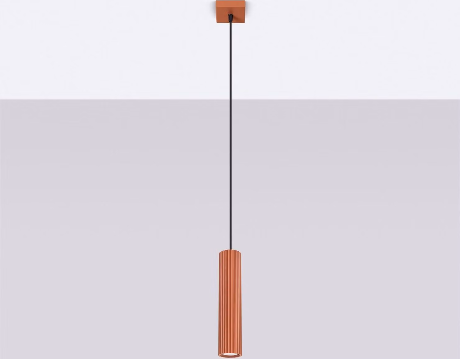 Luce a sospensione Alluminio GU10 8 cm di larghezza H: max. 118 cm Rosso ocra Luce a sospensione moderna