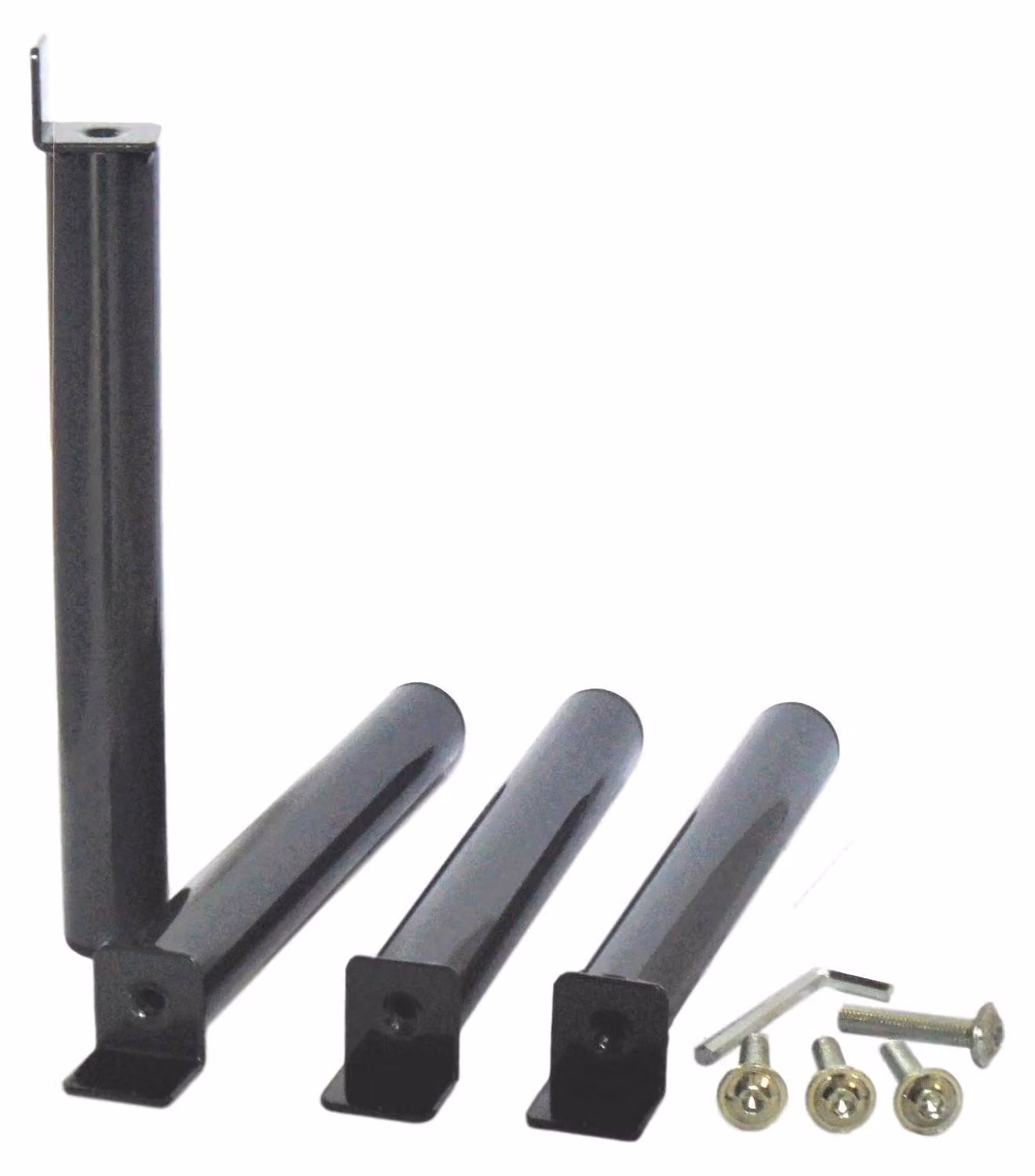 Set di piedini per mobili, 4 pezzi, acciaio verniciato, diametro 30 mm, altezza 225 mm