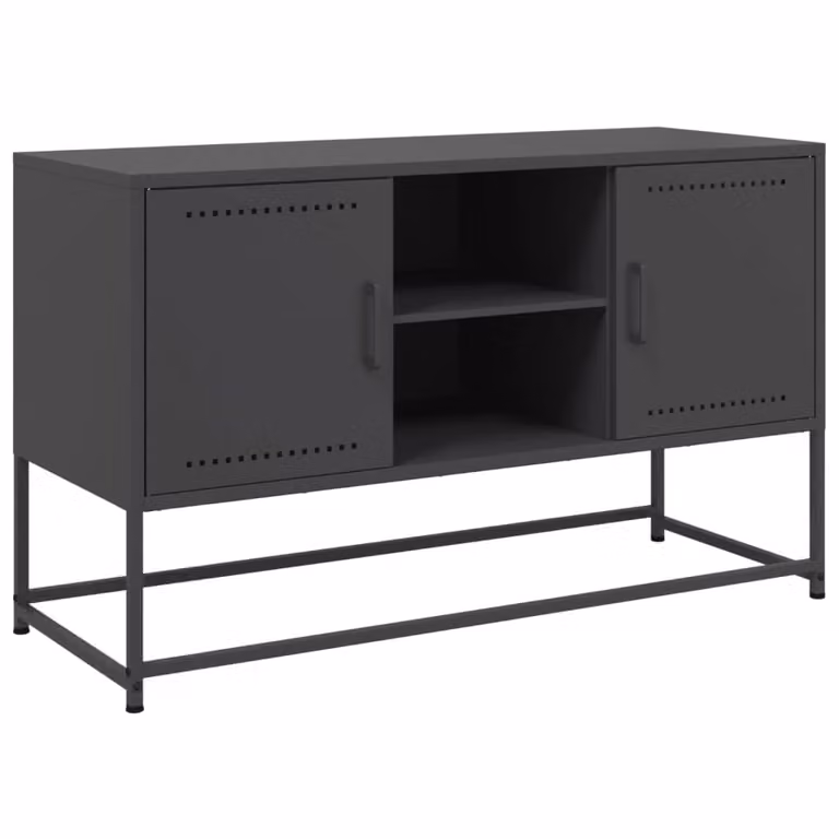 Credenza Nera 36x39x123 cm in Acciaio