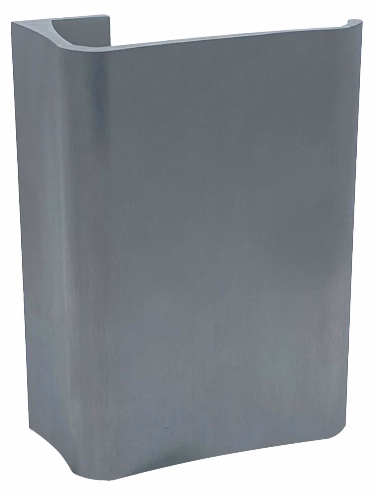 Maniglia in alluminio per porte, altezza 150 mm, finitura argento satinato anodizzato - confezione da 6 pezzi