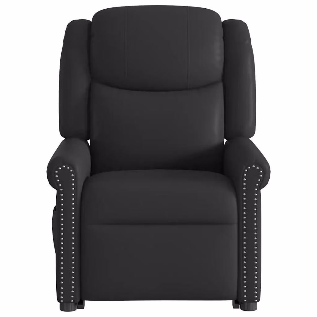 Poltrona Alzapersona Reclinabile vidaXL in Similpelle Nera Lucida con Assistenza Elettrica – 2