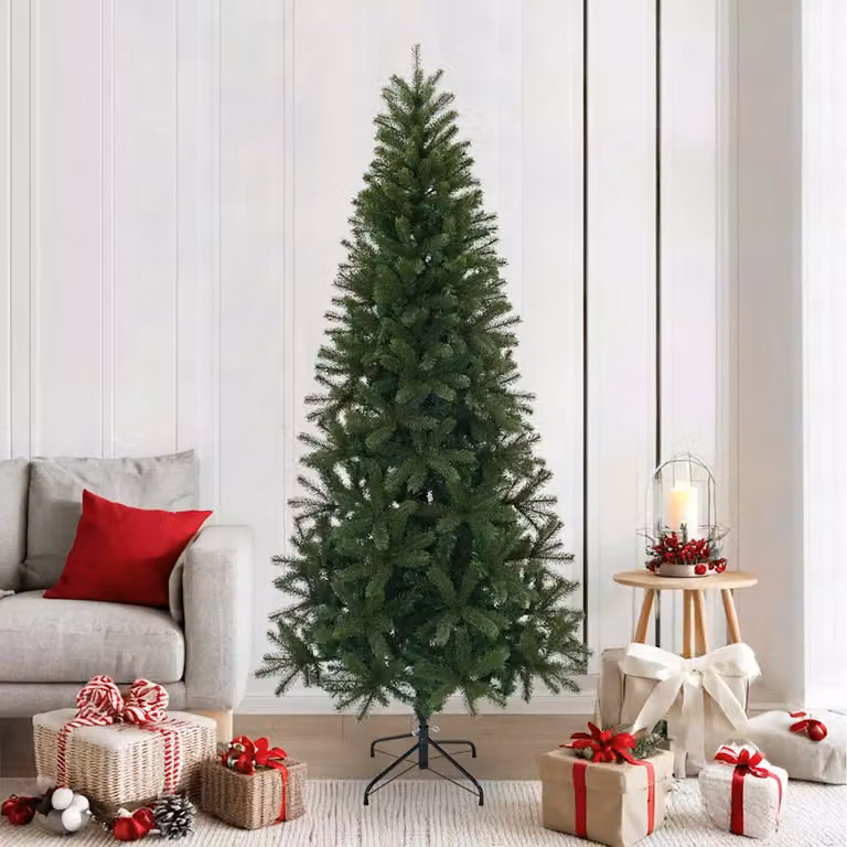 Albero di Natale artificiale verde vidaXL in PVC, PE e acciaio, Altezza: 210 cm