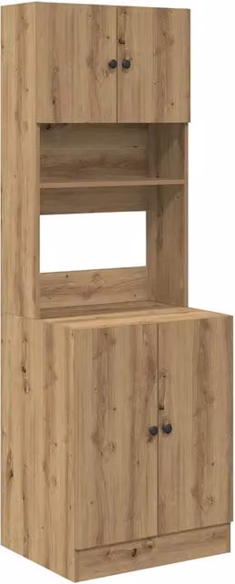 Credenza da cucina 2 pz | Madia | Buffet da pranzo | Armadio da pranzo Rovere artigianale 60 x 50 x 180 cm