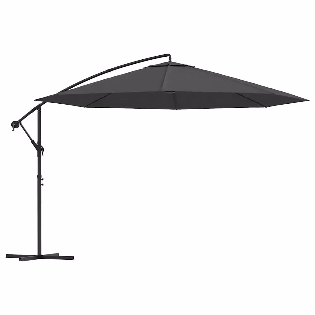 Ombrellone a sbalzo da giardino Design In con palo in alluminio e copertura in poliestere, diametro 350 cm, colore antracite – 2