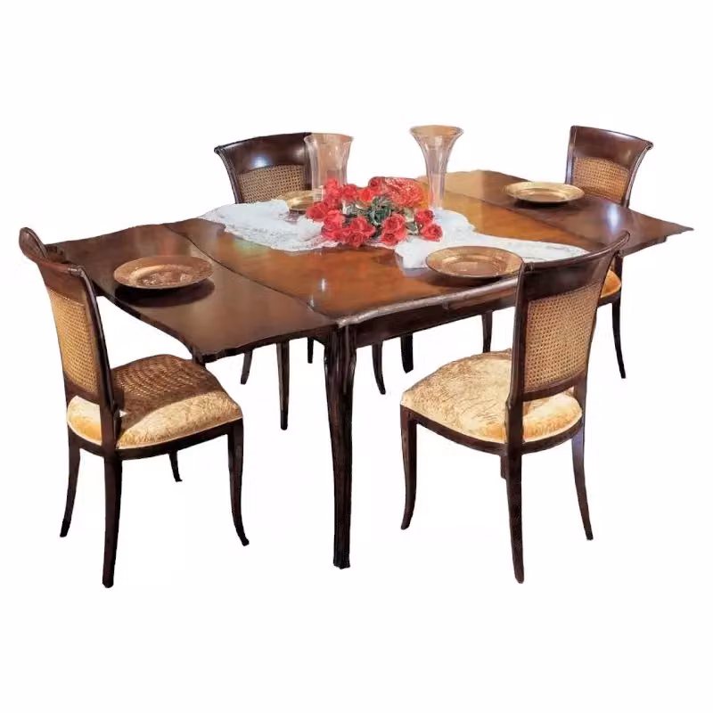 Tavolo quadrato allungabile classico Mobili 2G colore marrone L/P/H: 120 x 120 x 78 cm