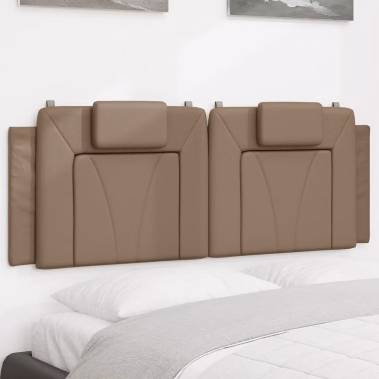 vidaXL Cuscino Testiera Viana Cappuccino 140 cm in Similpelle