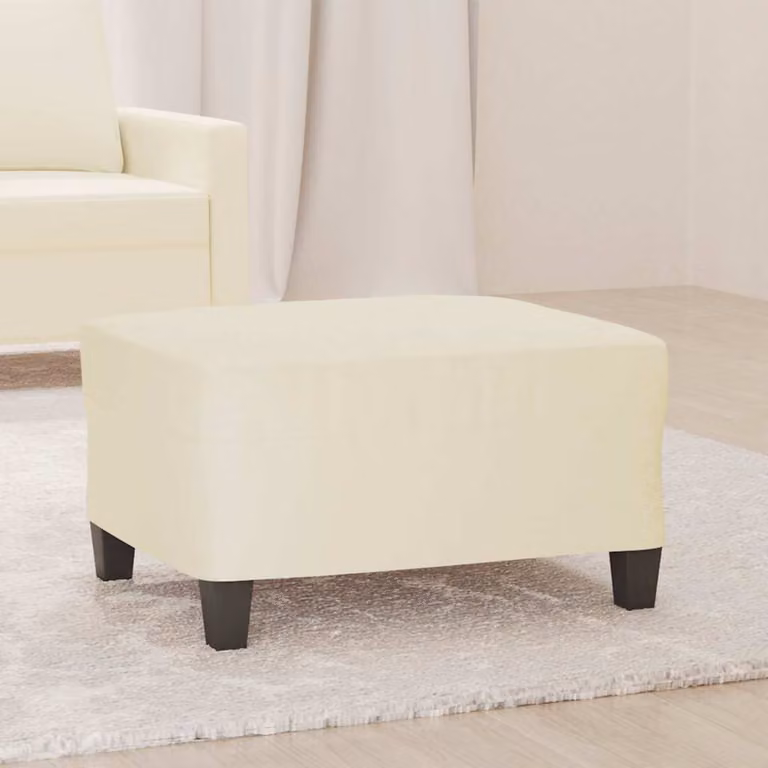 Poggiapiedi vidaXL in similpelle beige L/P/H: 70 x 55 x 41 cm