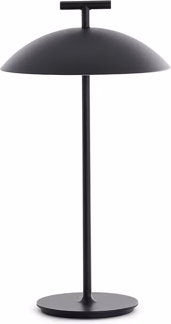 Lampada da tavolo ricaricabile LED Kartell Mini Geen-A dimmabile con accento in metallo disponibile in bianco, nero, verde e bronzo
