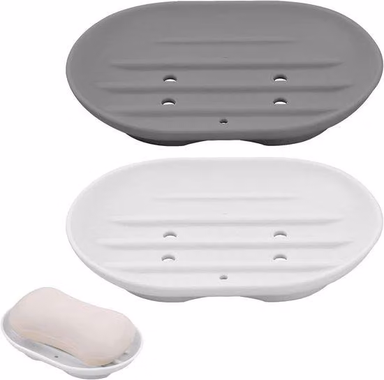 Scarichi in silicone per doccia e lavello - Scarichi ovali - Scarichi antiscivolo - Scarichi per doccia e bagno - Cucina - Scarichi per scarico e pulizia (11,5 x 8 cm)