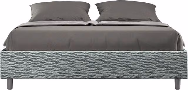 Letto Matrimoniale Sommier 160x200 cm con Rete Azelia Aragona 7 Azzurro