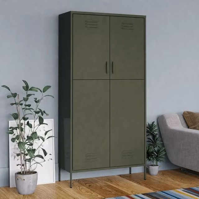 Armadio Verde Oliva 90x50x180 cm in Acciaio 336243
