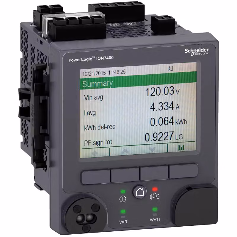 Analizzatore di rete Schneider Electric PowerLogic ION7410, CC, modello da incasso frontale 96 x 96, display METSEION7410