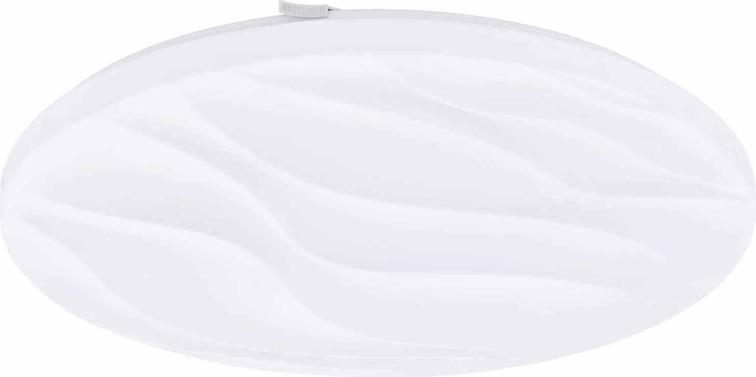 Plafoniera Moderna Benariba Acciaio Bianco Luce Led Integrato 22W