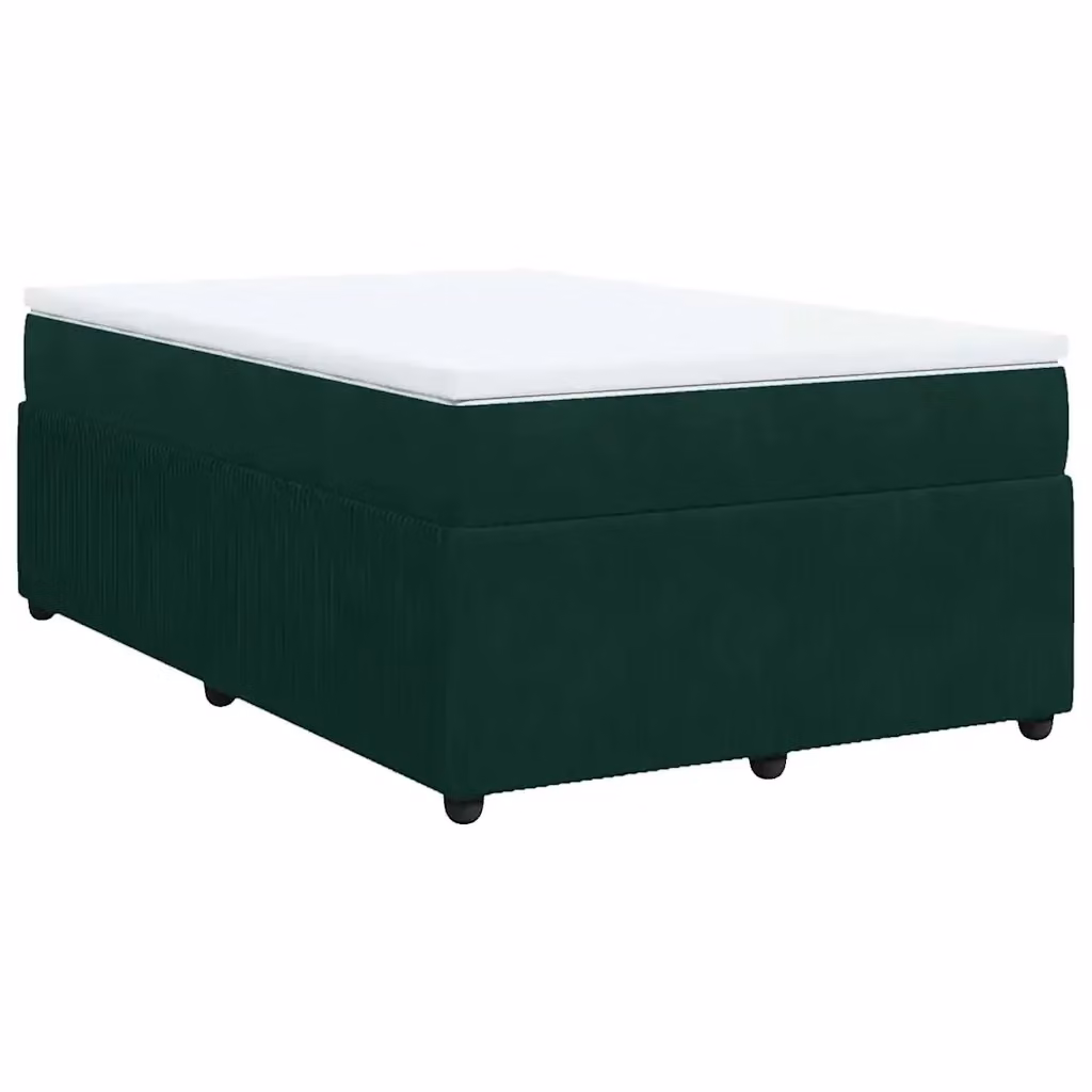 Letto Ibrido vidaXL con Struttura in Legno di Pino e Rivestimento in Velluto Verde e Bianco L/P: 120 x 200 cm – 2