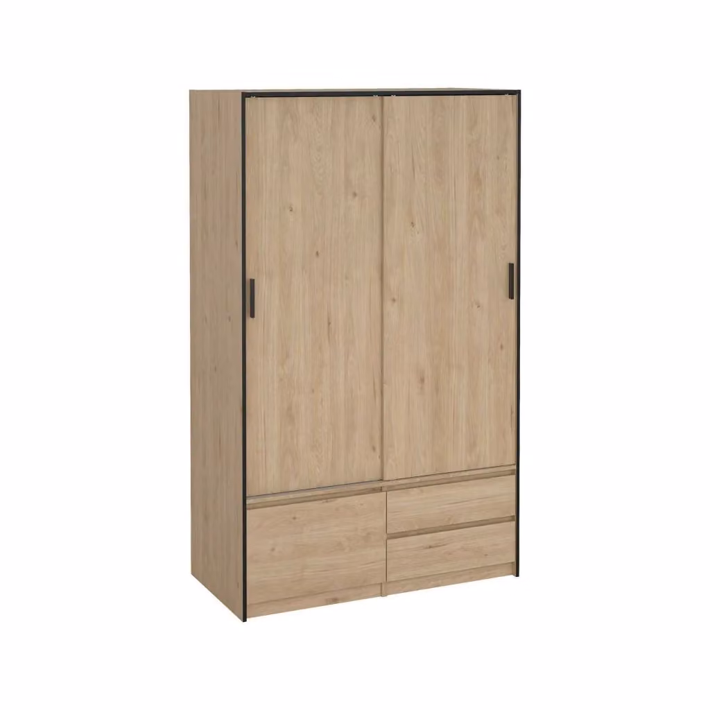 Armadio multifunzionale DMORA con ante scorrevoli in legno rovere marrone, ideale per camera da letto, bagno o garage, L: 60,25 cm, H: 200 cm – 2