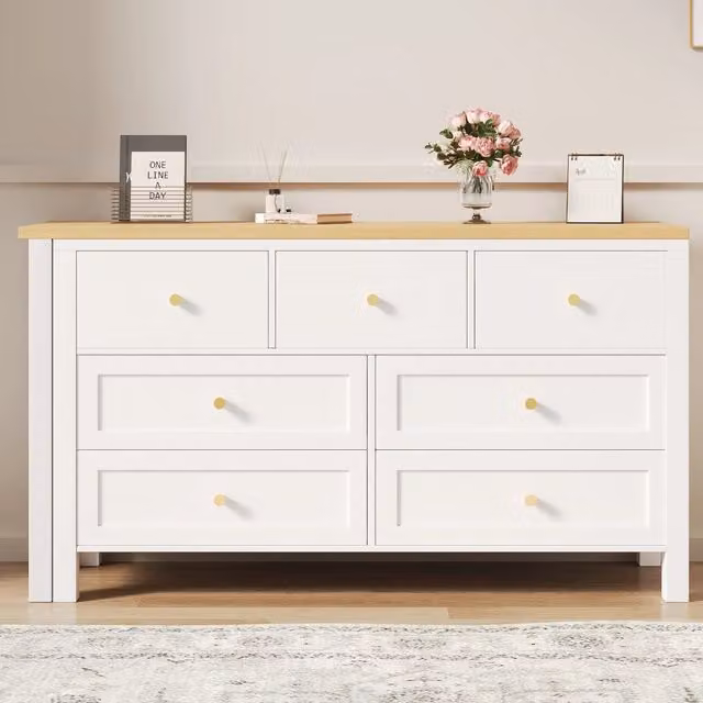 Scrivania con cassettiera a 7 cassetti; scrivania angolare con piano girevole a 360 gradi; truciolare bianco effetto rovere per ufficio e camera