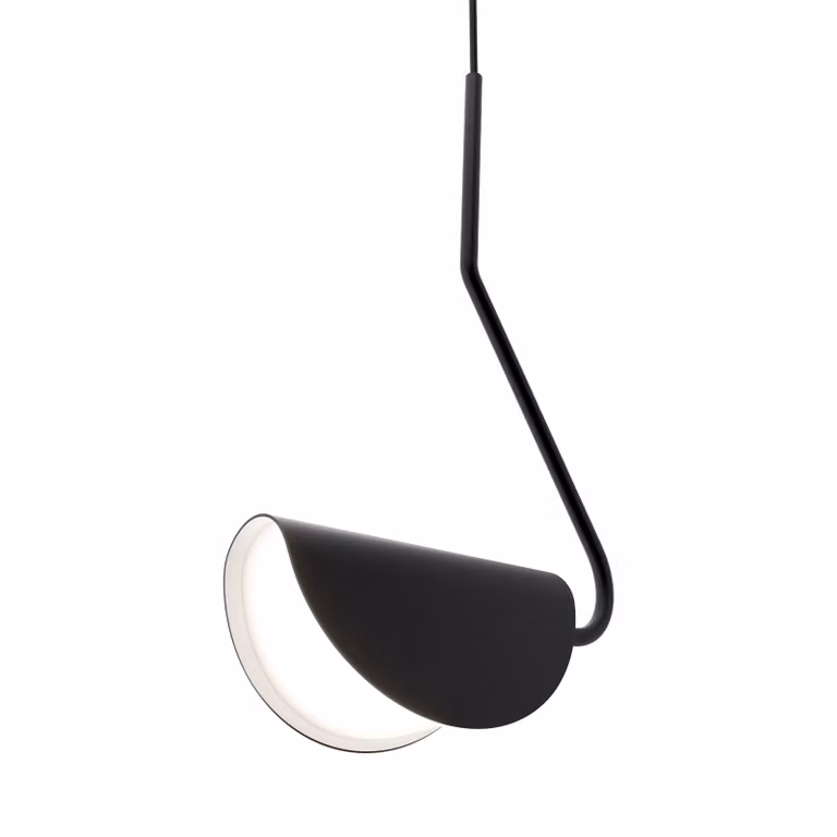 Lampadario A Sospensione Moderno Mollis Metallo Nero Acrilico 1 Luce G9 7W