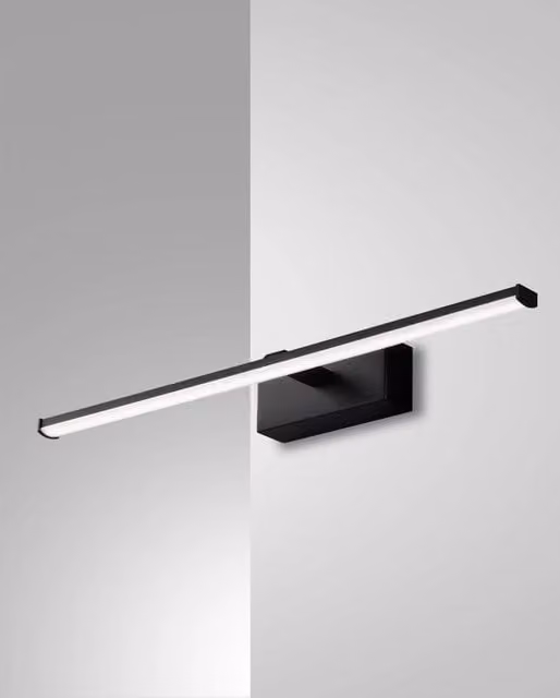 Nala Lampada da Parete LED Fabas Nero, Design Moderno con Struttura in Metallo e Plastica, 10W, 1200lm, 3000K, IP44