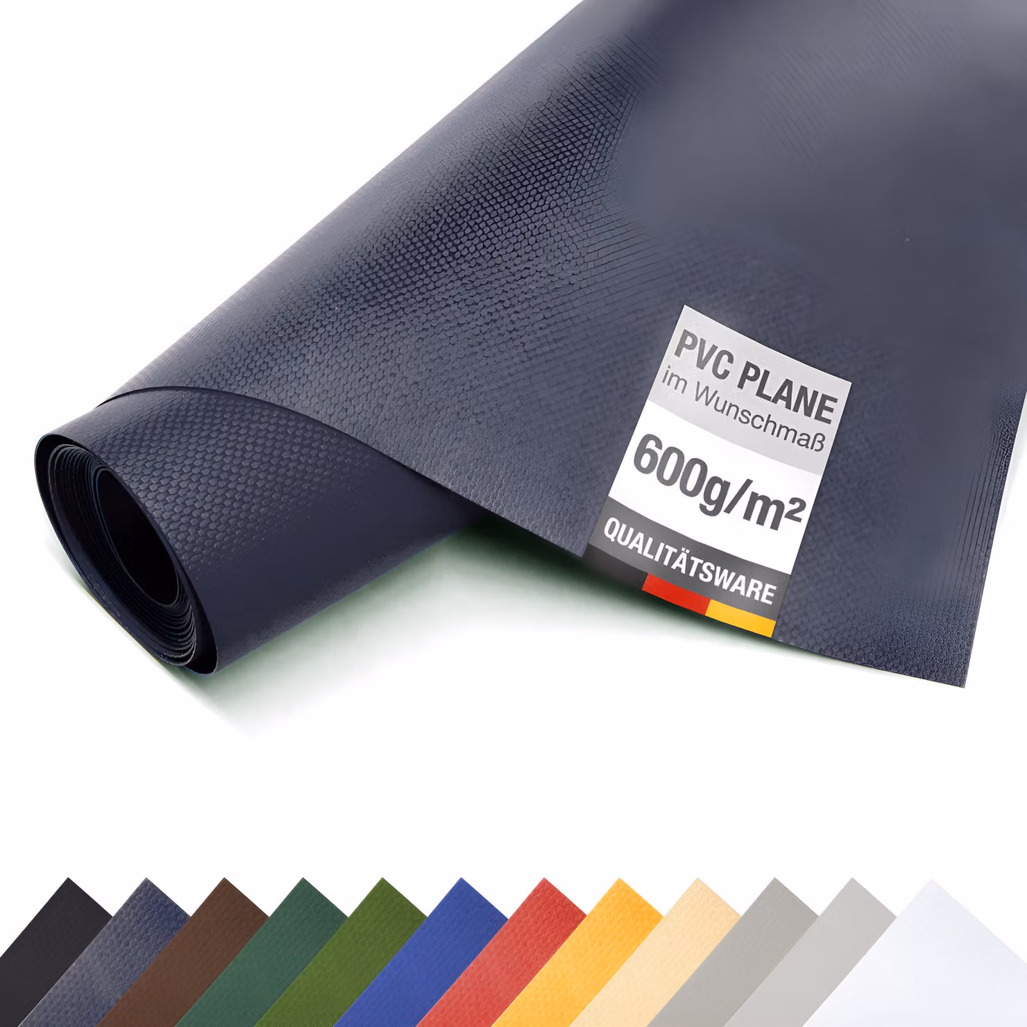 Telone in PVC per camion 600 g/m² al metro telone opaco (antracite, 2,5 m x 6 m)