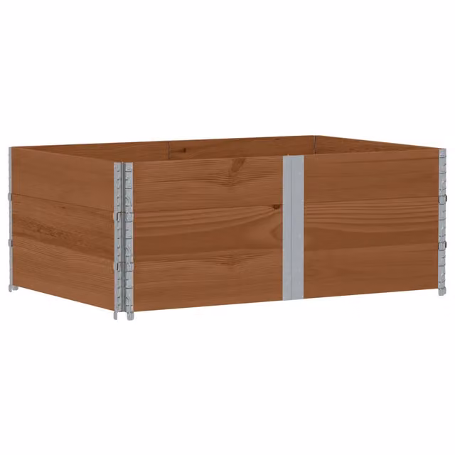 Fioriera a cassetta DESIGN IN in legno massello di pino marrone per giardino ornamentale o orto, L: 150 cm, P: 100 cm, H: 60,5 cm – 1