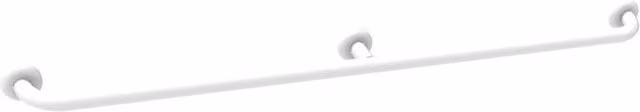 Maniglione di sicurezza Goman in acciaio inox bianco per anziani e disabili, Lunghezza: 130 cm