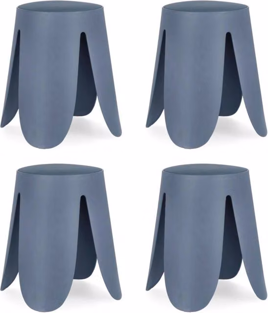 Set di 4 sgabelli Imogen GIORDANOSHOP in similpelle color ottanio, diametro: 37 cm, altezza: 47 cm – 1