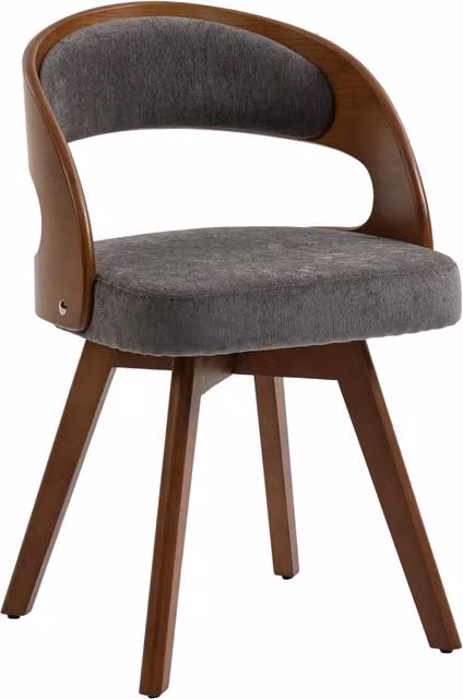 Set di 2 sedie da pranzo girevoli 44x41x75 cm grigio lino