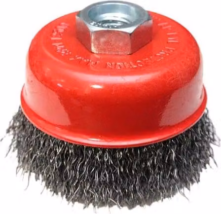 Awtools spazzola di testa 100 mm m14 filo dentellato
