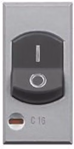 Bticino Axolute Interruttore Magnetotermico Bipolare, Grigio Tech
