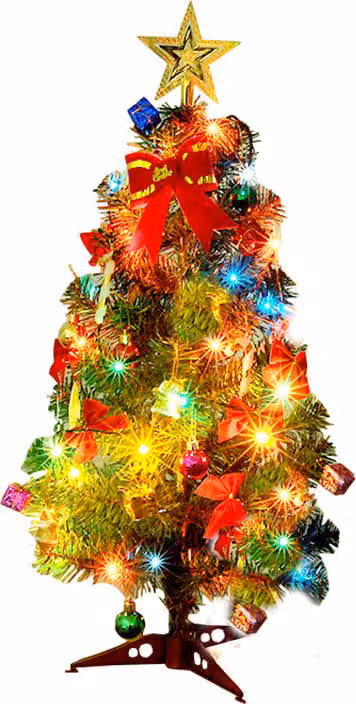 45CM Mini Albero di Natale Artificiale con Ornamenti per Fotografia Natale Casa Matrimonio Festa Decorazione, 45cm